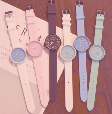 

Korean version of the simple retro ulzzang candy jelly cute soft sister of Mori Watch Female Student