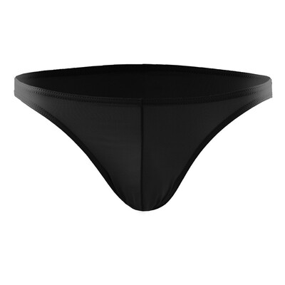 

Men Seamless Underwear Thin Sexy Low Waist U Convex Triangle Thong Boxer Briefs