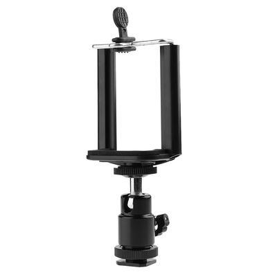 

Metal Hot Shoe Pan Tilt Universal Ball HeadPhone Holder Selfie Clip Mount
