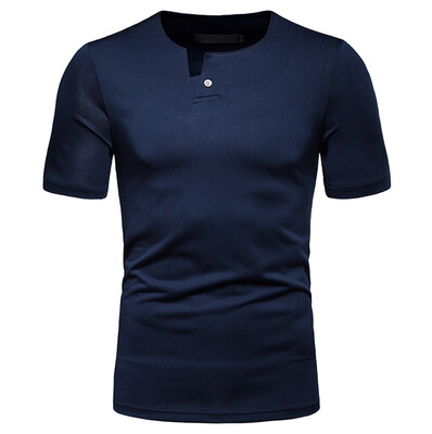 

Toponeto Mens Fashion Summer Solid T Shirt Leaf Short Sleeve Tops Casual Open Shirts