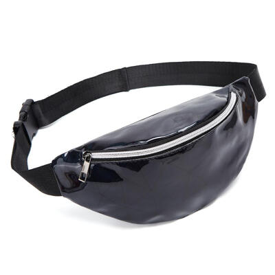 

Geometric Holographic Waist Bags Women Fanny Belt Packs Chest Phone Pouch