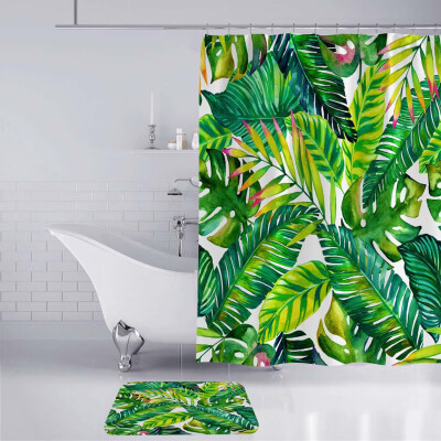 

〖Follure〗New Waterproof Shower Curtain with 12 Hooks 3D Printed Bathroom Polyester