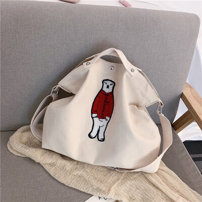

Summer simple bag ins high-grade canvas womens bag new 2019 large capacity shoulder slung tote bag