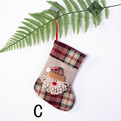 

Siaonvr Christmas Stockings Mini Socks Santa Candy Gift Bag Christmas Tree Decorations