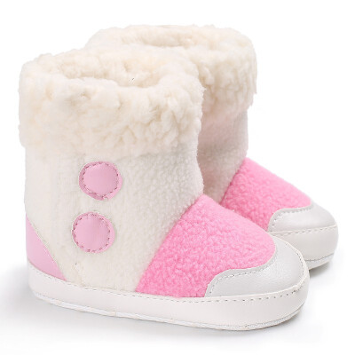 

Baby Girls Boys Shoes Autumn Winter First Walkers Kids Add Velvet Warm And Warm Children Boots