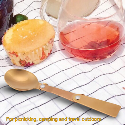 

Greensen Portable Foldable Stainless Steel Spoon for Camping Picnicking Tableware Picnicking Spoon Spoon