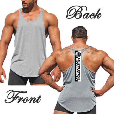 

SUNSIOM Men Gym Muscle Shirt Tank Top Sport Bodybuilding Stringer Fitness Athletic Vest