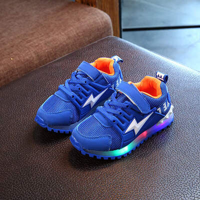 

New Fashion Toddler Baby Girls Boys LED Light Luminous Shoes Soft Sole Sport Sneaker Shoes Walking Shoes