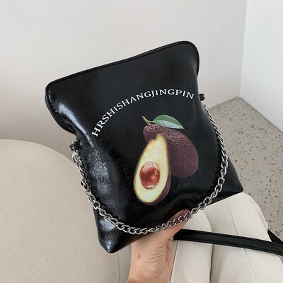 

Female 2019 new summer small fresh canvas bag Messenger bag female Joker portable avocado bag