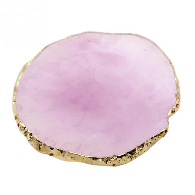 

Natural Resin Agate Nail Art Tools Color Paint Palette Holder Drawing Plate
