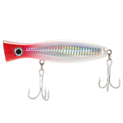 

12cm 45g Large Popper Lure Artificial Seal Lure 3D Eyes Hard Popper Fishing Lure with Hooks&Ring for Saltwater Freshwater