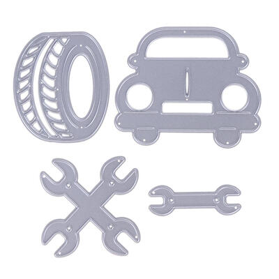 

4pcs Metal Cutting Dies Car Tyre Shape DIY Scrapbooking Embossing Stencils