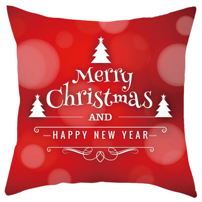 

Siaonvr Merry Christmas Short Plush Pillowcase Sofa Pad Set Home Decoration 18x18 Inch