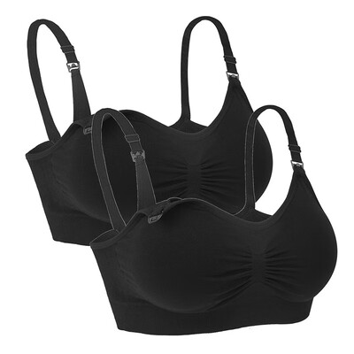 

iLoveSIA Nursing Bra Breathable Anti-Hit Hammer Full Cup No Trace Breastfeeding Bra-3P-70205598