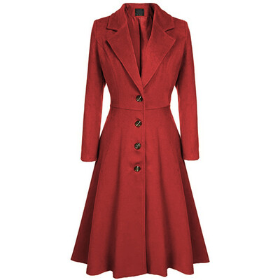 

Ladies Loose Lapel Collar Long Sleeve Jacket Tops Button Down Formal Work Coat