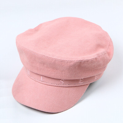 

New spring new corduroy hat womens casual 100-lap artists hat fashionable England style style cap