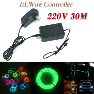 

〖Follure〗220V 30M EL Wire Inverter with Blink Speed&Brightness Controls Includes