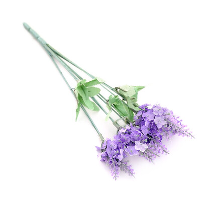 

10Pcs Artificial Lavender Silk Flower Bouquet Wedding Home Party Decor for Display