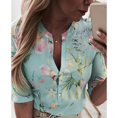 

Nomeni Womens Summer Short Sleeve Casual Floral Printed T Shirt Top Blouse
