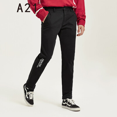 

A21 2018 autumn&winter new mens mens woven woven pants 4841040006 black 28 17070A