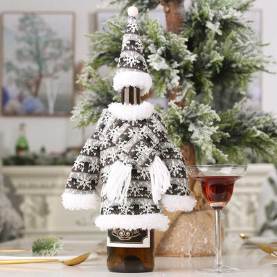 

Siaonvr Christmas Wine Bottle Snowman Santa Decoration Xmas Bottle Cap Xmas Decor