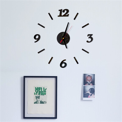 

Siaonvr 3D DIY Roman Numbers Acrylic Mirror Wall Sticker Clock Home Decor Mural Decals