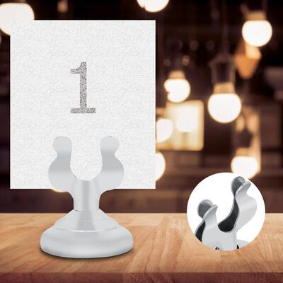 

Greensen U-Threaded Stainless Steel Table Signage Clips Menu Plates Business Card Holders Menu Stand Menu PlatesMenu Stand