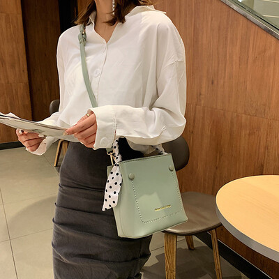 

Tailored Womens New Silk Scarf Bucket Bag Messenger Bag Wild Fashion Shoulder Bag