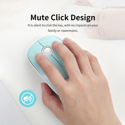 

FD V8 24G Wireless Mute Mouse Plug & Play Slim Mice Optical Tracking Power Saving Smooth Scroll Wheel for Laptop PC Pink