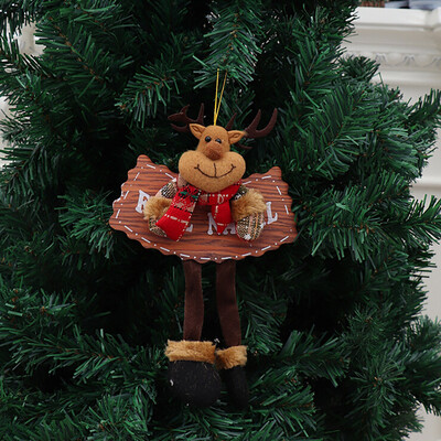 

Tailored Christmas Wooden Sign Pendants Old Man Snowman Deer Bear Cloth Fireplace Window
