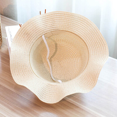 

Girls Summer Baby Flower Breathable Straw Sun Hat Wide Brim Beach Hat Outdoors