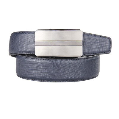 

BPSTAR Mens Automatic Buckle Genuine Leather Mens Ratchet Holeless Belt Business High Quality Mens Real Belt for Pants