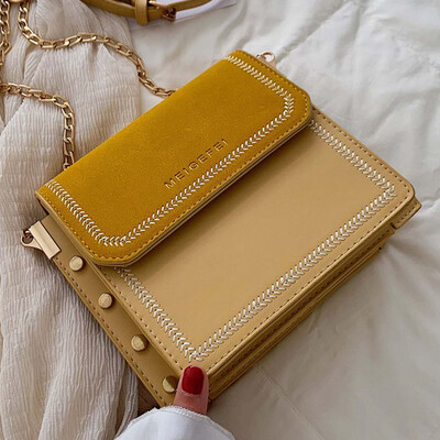 

Foreign style bag women 2019 new Joker chain matte shoulder bag fashion chain slung small square bag