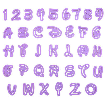 

36pcs Letter Number Plastic Cupcake Mold Fondant Cookie Cutter Cake Decor