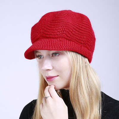 

Tailored Women Winter Design Line Solid Ear Protector Slouchy Berets Hat