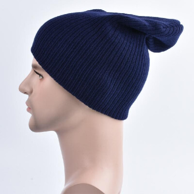 

Unisex Women Men Knitted Elastic Beanie Solid Color Ribbed slouchy Casual Outdoor Sport Warm Winter Kullies Hat