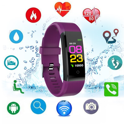 

115PLUS Color Smart Band Bracelet Sport Fitness Tracker 096in TFT Display Heart Rate Sleep Monitor Call Reminder Pedometer Wristb