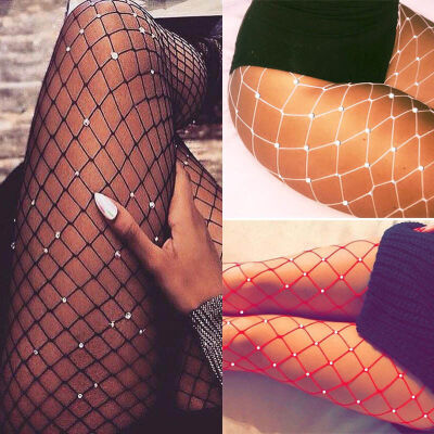 

Womens Fashion Sexy Bling Crystal Rhinestone Fishnet Pantyhose Tights Stockings