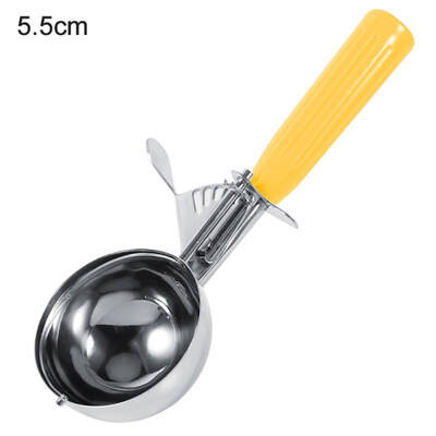 

Stainless Steel Fruit Mash Ice Cream Ball Scoop with Plastic Handle Kitchen Tool