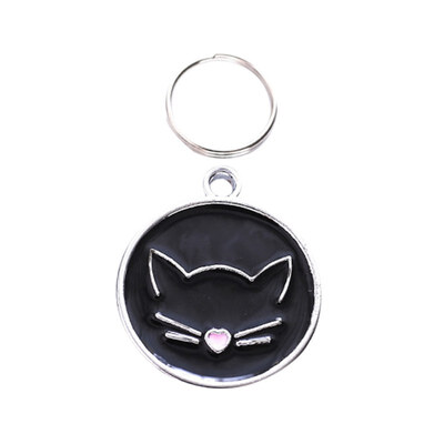 

Pet Cat Dog Cute French Bulldog Cat Face Pet Identity Tag ID Card hanging accessory collar Mini Pet Tag Pendant