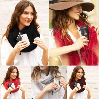 

Women Ladies Wool Knit Winter Warm Knitted Neck Circle Cowl Snood Scarf