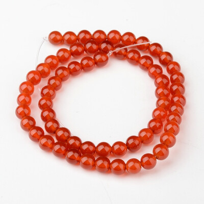 

Gemstone Beads Strands Natural Carnelian Dyed Round DarkOrange 6mm Hole 08mm about 65pcsstrand 1516