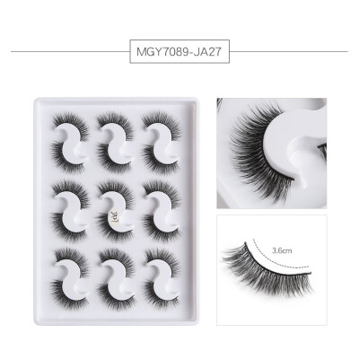 

Gobestart 9 Pairs Of 3D Mink With Soft Long Curly And Warped Many Layer Eyelashes