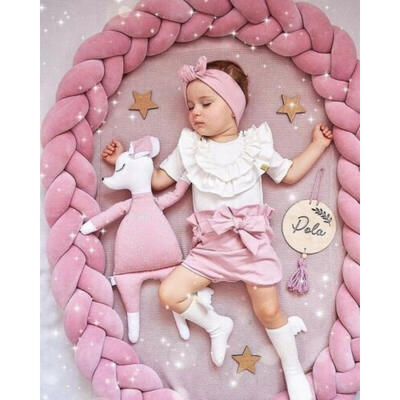 

New Kids Baby Girls Summer Shirt Tops Bow-knot Pink Pants Headband Party Outfits