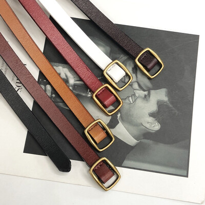 

Belt ladies casual wild simple belt Korean retro needle-free leather decorative dress with narrow female