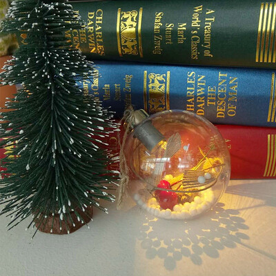 

Christmas Tree Ornaments Christmas Baubles Balls with LED Light Hanging Pendant Christmas Decorations Home Hanging Ornament