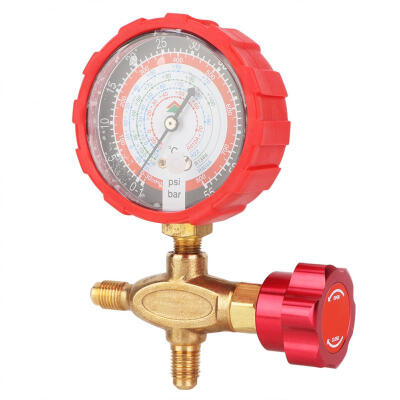 

Greensen Universal Three-way Valve Pressure Gauge Quakeproof for Air Condition Set 466NAH R410R22R134