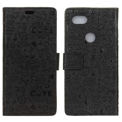 

MOONCASE Google Pixel 3 Little Witch Leather Case - Black