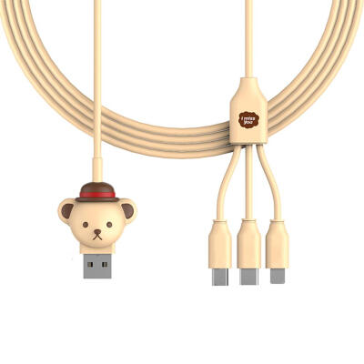 

BIZKEY 3 in 1 Cartoon USB Charging Cable Type-C8 PinMicro Charger Cord