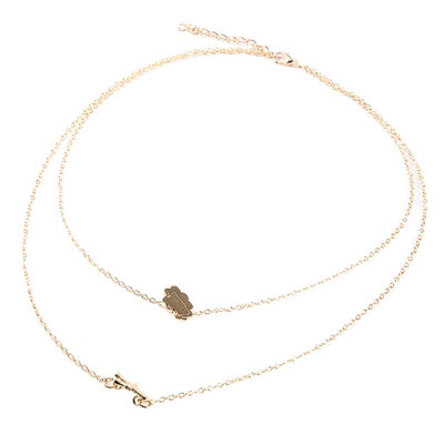 

Fashion Women Cloud Airplane Pendant Double Layer Necklace Jewelry Birthday Gift